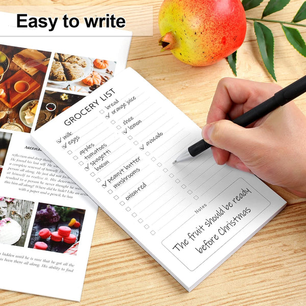 Joyberg Grocery List Magnet Pad for Fridge, 2 Pack Magnetic Notepads for Refrigerator, Magnetic Grocery List Pad for Fridge, Full Magnet Back