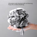 2Pcs Bath Loofah Sponge Shower Loofahs Bath Sponges 60g for Body Washing Exfoliate Cleanse Soothe Skin (Black Grey)