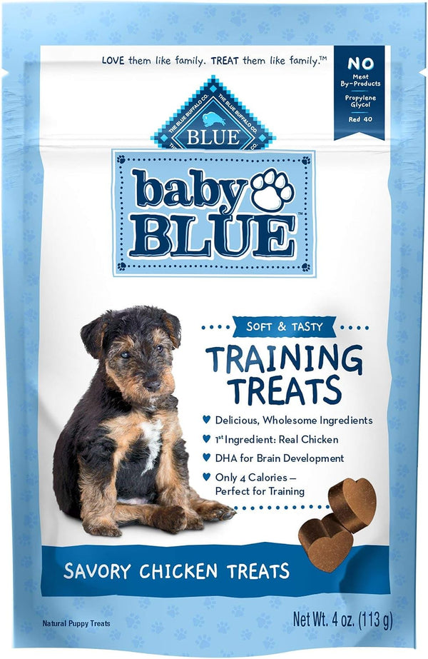 Blue Buffalo Baby Blue Training Treats Natural Puppy Soft Dog Treats, Savory Chicken 4-oz Bag 4 Ounce (Pack of 1)