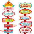 Skylety 20 Pieces Party Direction Signs Decor, Welcome Directional Signs for Birthday Showman Themes Party Decoration Accessories(Circus