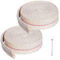 Flat Cotton Wick, 2 Rolls/13 Feet - 3/4 Inch Lantern Wick for Kerosene & Paraffin Oil