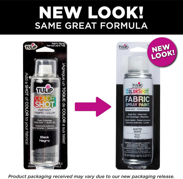 Tulip Colorshot Instant Fabric Spray Color 3Oz. Black