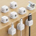 9 Pack Magnetic Cable Clips [Cable Smooth Adjustable] Cord Holder, Under Desk Cable Management, JOYROOM Adhesive Wire Holder Keeper Organizer for