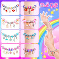 AMAZING TIME 130 Pcs Charm Bracelet Making Kit, Jewelry Toy for Girl Age 8-12 Beads Craft Set for 5 6 7 8 9 10 11 12 Year Old Teenage Birthday Gift
