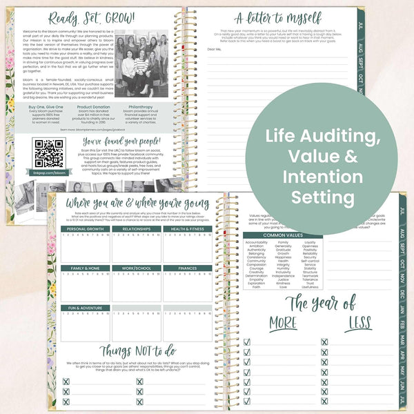 bloom daily planners HARDCOVER Planner 2025-2026 (8.5" x 11") Academic Year (July 2025 - July 2026) - Task Goal Organizer - Monthly & Weekly