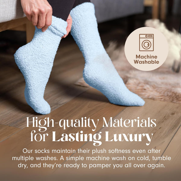 Unboxme Gifts Warm & Cozy Ultra-Luxe Cloud Sock, Gift for Women & Men 1 Pair Blue