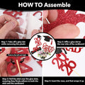 20 PCS Graduation Decorations Class of 2025, Black and Red Double-Sided Centerpieces, Grad Cap Sticks, Table Toppers, Graduation Party Decorations