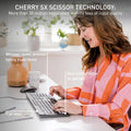 Cherry Stream Keyboard | Wired Slim Whisper Quiet | Silent Keys | Black | For PC/Laptop, Unique Typing Feel, Slim Design, CHERRY SX Scissor