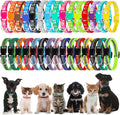 16 Pack Adjustable Puppy ID Collars - Soft Nylon Whelping Collars for Newborn Litter Puppy Pets Multicolor Series