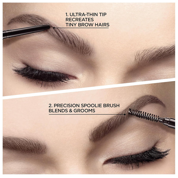 L'Oreal Paris Makeup Brow Stylist Definer Waterproof Eyebrow Pencil, Ultra-Fine Mechanical Pencil, Draws Tiny Brow Hairs and Fills in Sparse Areas
