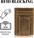 Toughergun Slim Wallet for Men RFID Blocking Money Clip, Minimalist Front Pocket Credit Card Holder, Magnetic Thin Mens Wallets with ID Window