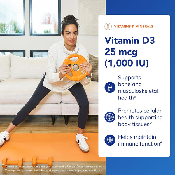 Pure Encapsulations Vitamin D3 25 Mcg (1,000 IU) - Supplement to Support Bone, Joint, Breast, Heart, Colon & Immune Health - with Premium Vitamin