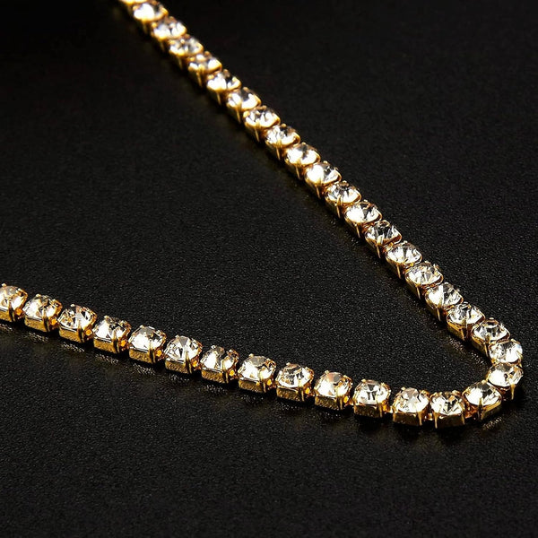 Juvale Gold Rhinestone Trim Chain - 11 yd x 2 mm Gold - DIY Crafts & Sewing - Appliques & Embellishments - Sew-On Rhinestones for Clothes 11 Yards