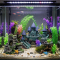 Mechpia 13 Pieces Aquarium Decorations Kit, Fish Tank Decorations Set Small Resin Castle and Rockery Betta Fish Cave Hideout Coral Artificial