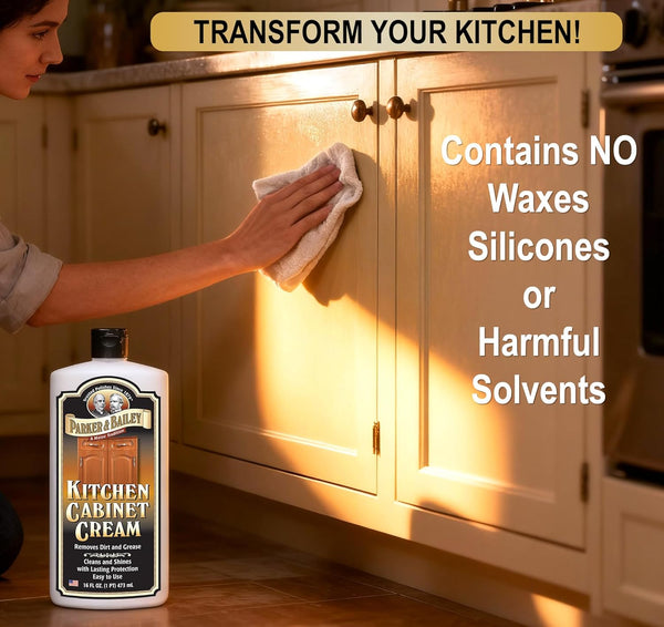 Parker and Bailey Kitchen Cabinet Cream-Wood Cleaner-Grease Remover 16 Oz (1)