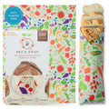 Bee's Wrap Beeswax Bread Wrap - Garden Party | Organic Beeswax Wraps - Plastic Free - Reusable Bread Storage - Sourdough, Artisan Loaves &