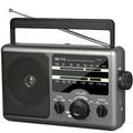 AM FM Portable Radio Battery Operated by 4X D Cell Batteries Or AC Power Transistor Radio with and Big Speaker, Standard Earphone Jack, High/Low