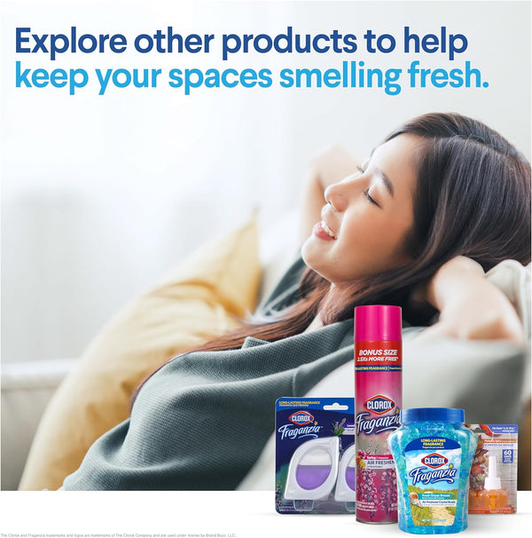 Clorox Fraganzia Deodorizing Balls, Lavender with Eucalyptus Scent - Battery Free Air Refresher, Odor Eliminators for Shoes, Gym Bag, Closet,
