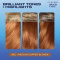 Clairol Nice'N Easy Permanent Hair Dye, 8SC Medium Copper Blonde Hair Color, Pack of 3