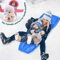 Slippery Racer Downhill Xtreme Flexible Adults and Kids Plastic Toboggan Snow Sled for up to 2 Riders with Pull Rope and Handles 2 PACK RED/GREEN