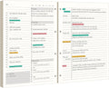 EMSHOI Undated Daily Planner - A4 Large to Do List Notebook Appointment Book for Productivity Time Management, with Hourly Planner Refills,