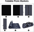 Supfitness Extra Large Picnic Blankets Waterproof Foldable (60 "x 80") Beach Blanket Waterproof Sandproof,3-Layer Thicking Mat Outdoor Packable