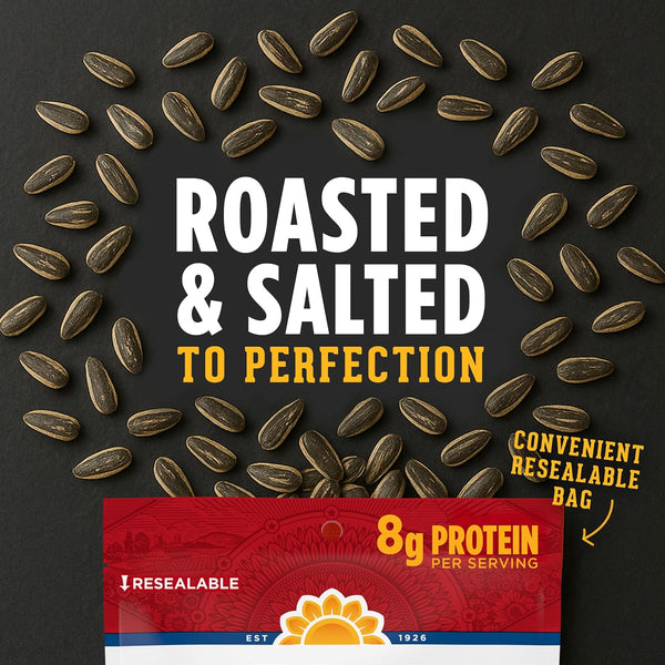 DAVID SEEDS Roasted and Salted Jalapeño Hot Salsa Jumbo Sunflower Seeds, Keto Friendly, 5.25 oz, 12 Pack