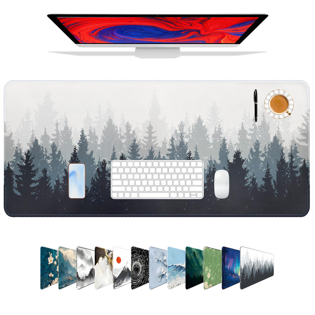 Galdas Mouse Pad For Gaming,Forest Background Pattern XXL XL Large Mouse Mat Long Extended MousePad Desk Mat Non-Slip Ru
