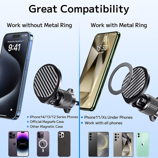 for Magsafe Car Mount [Strong Magnets] Magnetic Phone Holder for Car Vent Dashboard [Hands Free] Cell Phone Holder Car Mount for iPhone 15 14 13
