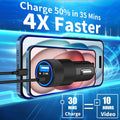 [Apple Mfi Certified] Phone 16 Car Charger Fast Charging, Caiinei 4.8A USB Power Cigarette Lighter USB-C Car Carplay Fast Charger + 6FT Type-C