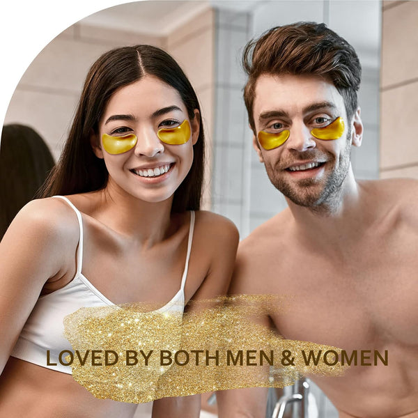 Under Eye Patches (30 Pairs), 24K Gold under Eye Mask for Puffy Eyes, Dark Circles,Bags and Wrinkles with Collagen,Relieves Pressure and Reduces