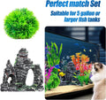 Cousduobe 13Pcs Aquarium Plants Cave Rock Decor Set& Fish Tank Artificial Plasticplants,Fish Tank Accessories Small Large Aquarium Decorations Kit