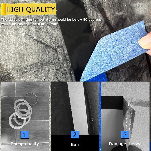 4 Rolls Premium Painters Tape, Blue Tape, Masking Tape, Paint Tape for Multi-Purpose, Painting, Painter's, DIY Crafts Arts (88yd =0.94IN*22yd*4)