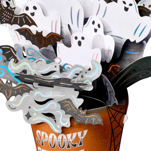 American Greetings Pop Up Halloween Card for Kids or Adults, Displayable 3D Haunted House Halloween Pop Up Card for Boo Baskets (Spooky Season)