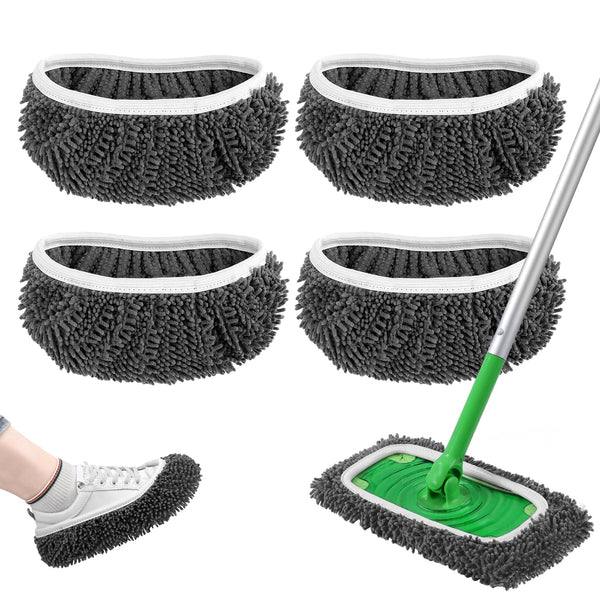 Reusable Wet Pads Refill for Swiffer Sweeper Mop - Dry Sweeping Cloths & Wet Mopping Cloths for Household Cleaning - Washable Microfiber Mop Pads,