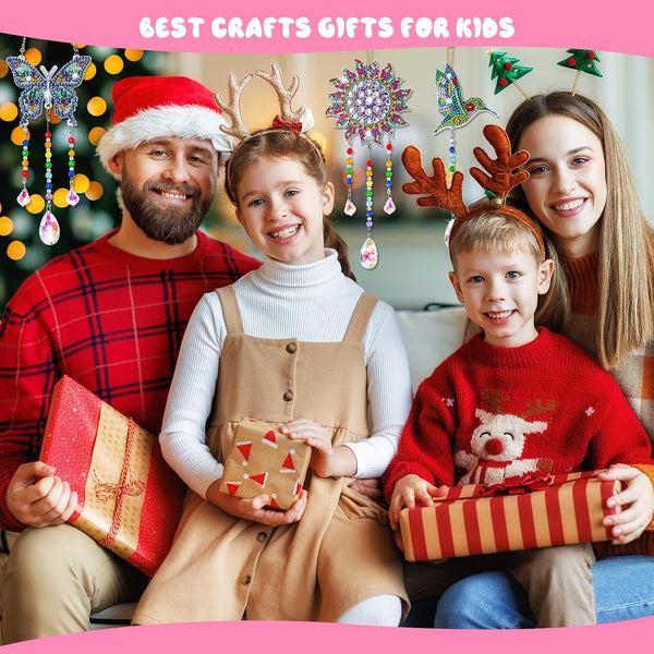 Crafts for Kids Ages 8-12, Birthday Gifts Presents for 6 7 8 9 10 11 Year Old Girls Diamond Painting Kits for Girl Toys Age 5-11 Teen Adults Wind