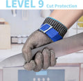 ARCLIBER Level 9 Cut Resistant Glove Stainless Steel Wire Metal Mesh Butcher Glove for Meat Cutting Oyster Shucking Chopping and Peeling Small