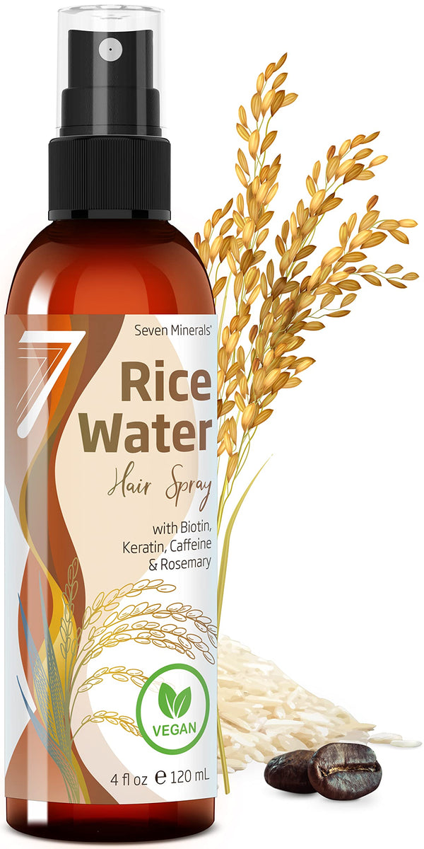 NEW Fermented Rice Water for Hair Growth - Infused with Rosemary, Biotin, Caffeine, Keratin Vegan Non-Greasy Spray Naturally Thicker, Longer,