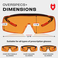 Nocry Blue Light Blocking Safety Glasses over Eyeglasses with 100% UV Protection Ã¢ÂÂ UV Light Protection with Anti-Fog & Anti-Scratch Lenses; ANSI