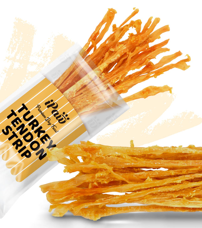 Turkey Tendons for Dogs, 100% Turkey and US Sourced Raw Material, Hypoallergenic