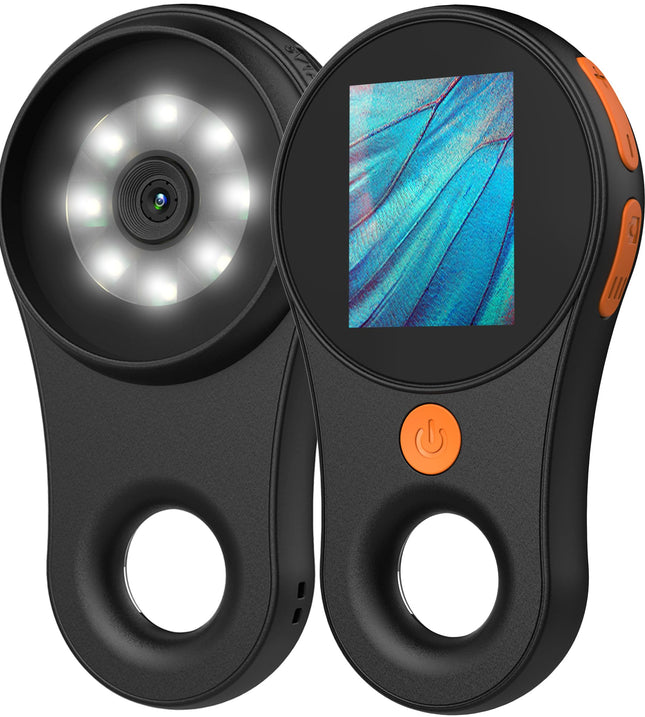Digital Microscope Handheld 2.0 Inch IPS Color Screen,Portable Digital Magnifying Glass 500X,Marco Microscope for Kids,B