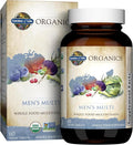 Garden of Life Organics Whole Food Multivitamin for Men, 60 Tablets, Vegan Mens Vitamins and Minerals for Mens Health and Well-Being, Certified