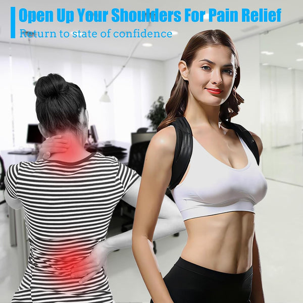 Back Brace Posture and Men - Invisible & Mesh Brace - Adjustable Straightener - Relieve, 100 PCS