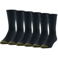 GOLDTOE Men's Cotton Blend Athletic Crew Socks, 6-pairs Large Black