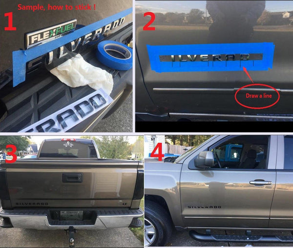 Yoaoo 1X OEM Chrome Sierra Nameplate Letter Emblem Badge Glossy Compatible with 2500Hd 3500Hd Sierra