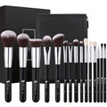 DUcare Makeup Brushes with Travel Bag 15Pcs Makeup Brush Set | Premium Synthetic Powder Foundation Contour Blush Concealer Eye Shadow Blending
