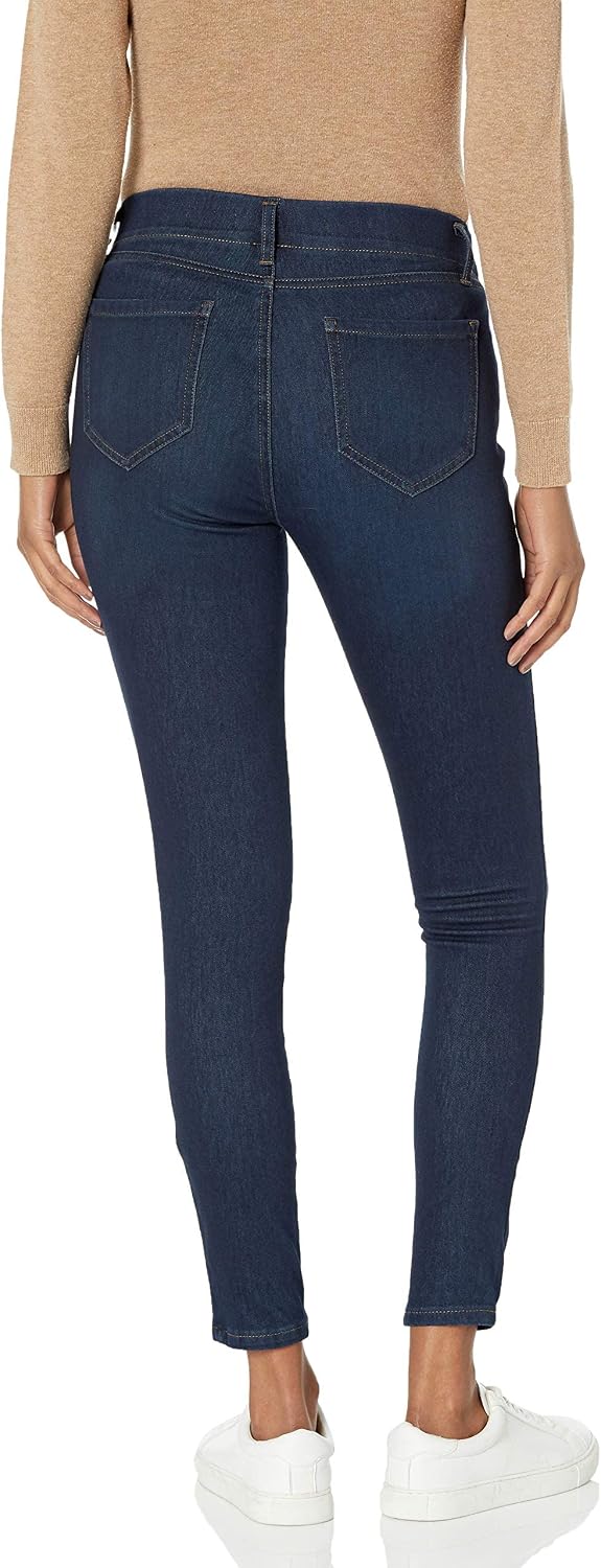 Amazon Essentials Women's Pull-On Mid Rise Stretchy Knit Jegging (Available in Plus Size) Large Dark Wash