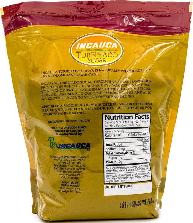 Incauca Sugar Turbinado, 32 oz, 1.0 Count 32 Ounce (Pack of 1)