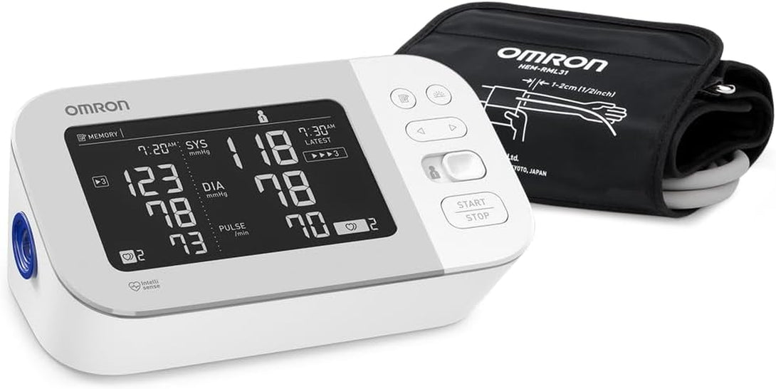 OMRON Platinum Blood Pressure Monitor, Upper Arm Cuff, Digital Bluetooth Blood Pressure Machine, Stores up to 200 Readings for Two Users (100 Readings Each)