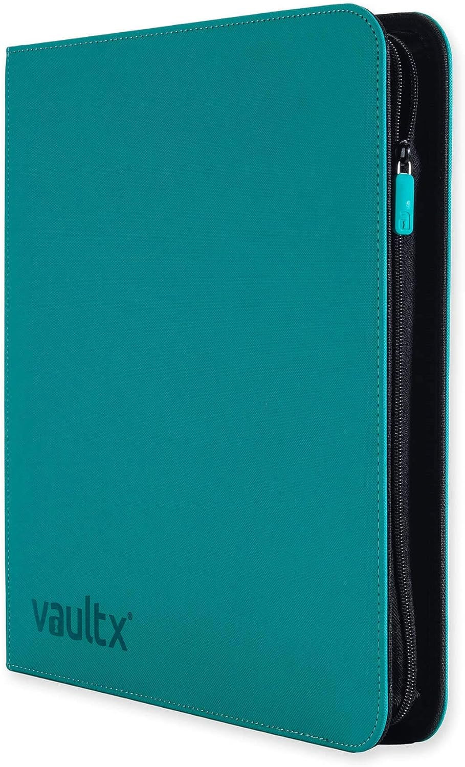 Vault X Premium Exo-Tec Zip Binder 12 Pocket, 20 Double-Sided Pages for 480 Side-Loading Slots for Board, Collectible or Trading Card Game Protective Folder Album (Teal)